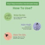 RAY7 Rejuvenation Handmade Soap, Glycerin Based with Jojoba Oil and Vitamin E Oil, Moisturising and Hydrating, for Glowing Soft Skin, Sulphate Free, Paraben Free, 100g, Pack of 3 - Image 3