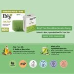 RAY7 Tea Tree Handmade Soap, Glycerin Based with Tea Tree Oil and Aloe Vera Juice, Moisturising and Hydrating, for Glowing Soft Skin, Sulphate Free, Paraben Free, 100g, Pack of 3 (Tea Tree Handmade) - Image 6